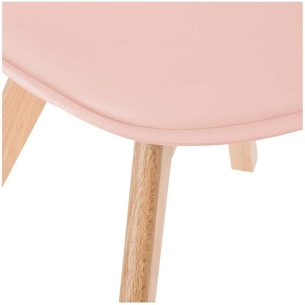 Atmosphera Chaise Matsal Baya Rosé Poudré Assise Rosa Puder, Fötter Färg Natu