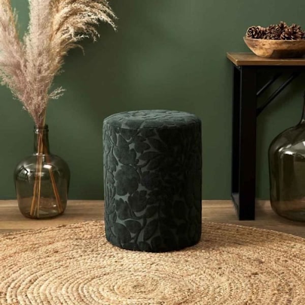 Pouf Design "Black Forest" 36cm Grøn - Paris Prix