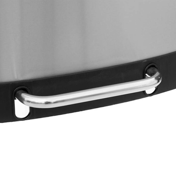 5five - metal pedal bin 50l "ariane" stainless steel Grå