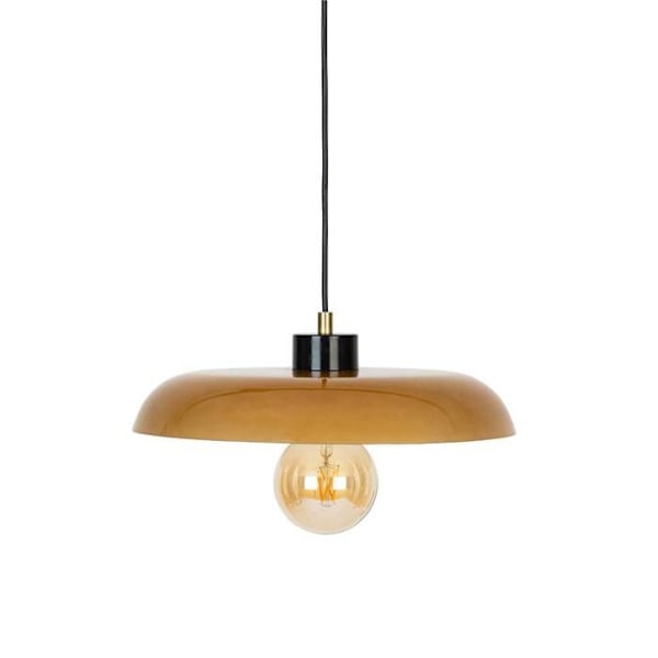 "Upphängning Jody glas amber D35cm - Atmosphera inredningsdesigner - Guld" Bärnsten