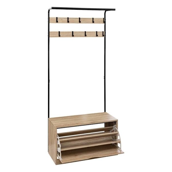 Entrévestiaire med skohylde Jano 5Five - Naturlig Naturlig og sort