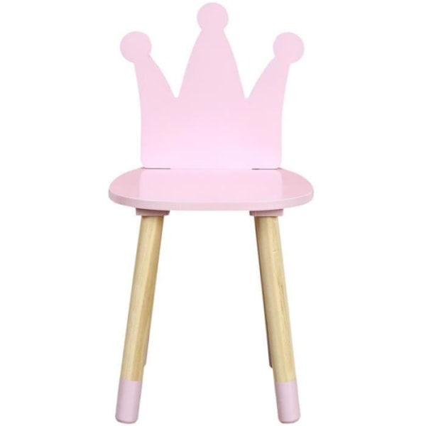 Børnestol - Home Deco Kids - HD6922 - Rosa og beige - Fyr & MDF - 28 x 27 x 54 cm rosa och beige