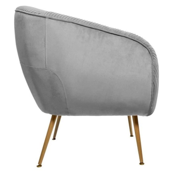 Fauteuil - Atmosphera - Solaro - Chic Design - 1 plads - Grå - 78 cm Grå