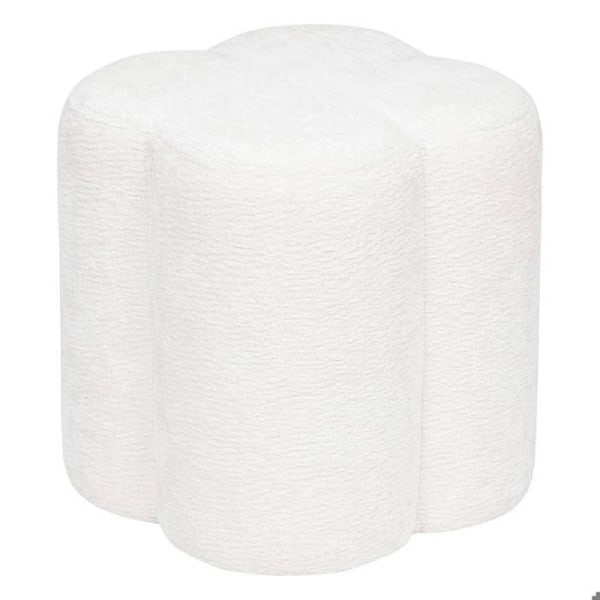 Pouf "Lavon" vit 38x35x35cm - Atmosphera inredningsskapare - Vit Vit