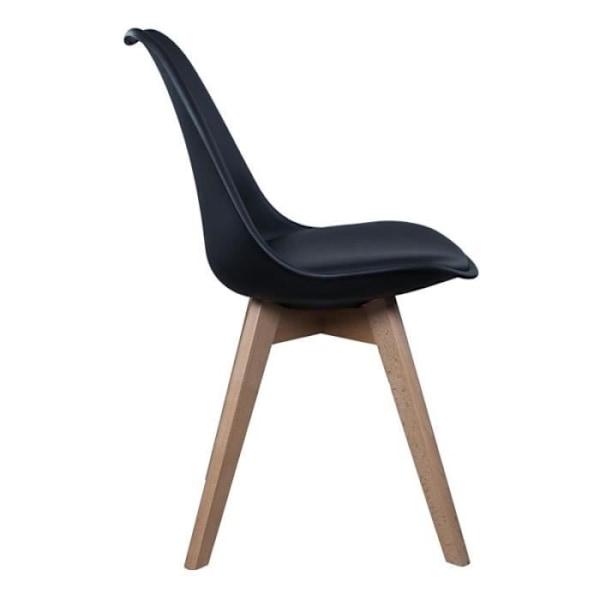 4 Kappaleen Skandinaaviset "coquil" Tuolit 81cm Musta - Paris Prix
