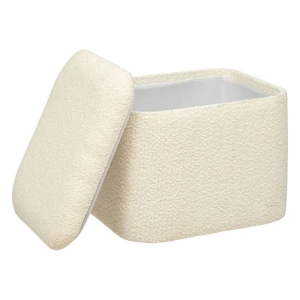 Sæt med 2 poufs "Dani" i bouclette L37,5/41,5cm - Beige - Atmosphera indretningsskaber Beige och Vitt Elfenben