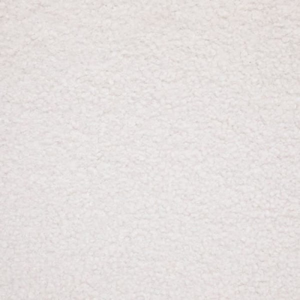Stol i imitation valnød med boucle - Hvid - 44 x 51 x 85 cm hvid