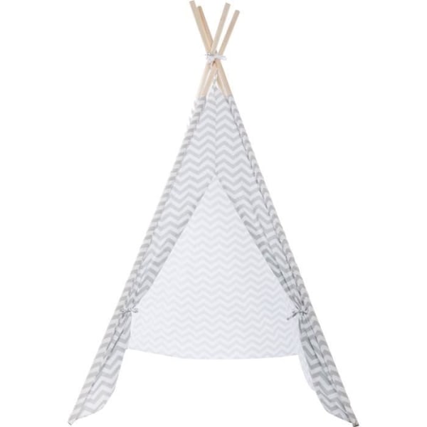 Tipi med dekoration til børn - ATMOSPHERA FOR KIDS - Drøm - H. 160 cm - Grå Grå