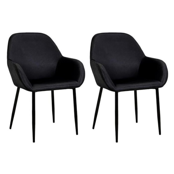 2 Kappaleen Design-Nurkan "giulia" 85cm Musta - Paris Prix