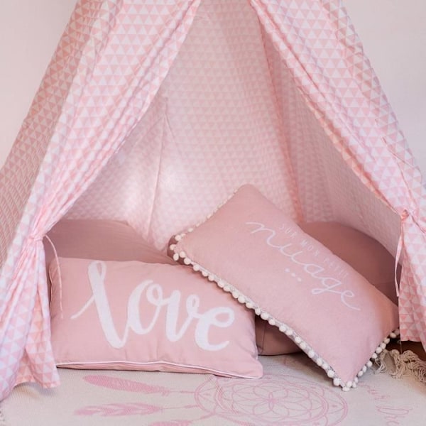 Lasten koriste-teltta h160cm vaaleanpunainen Rosa