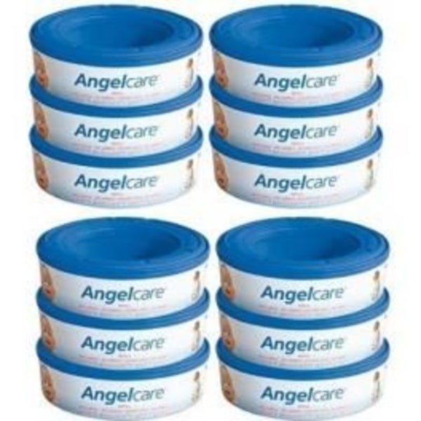 Vaihtopakkaukset vaippajätteille - Angelcare - Mega-pakkaus 12 kpl - Valkoinen - Yhdistetty