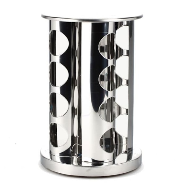 Rotary støtte til 16 krydderkrukker i inox D19x29cm