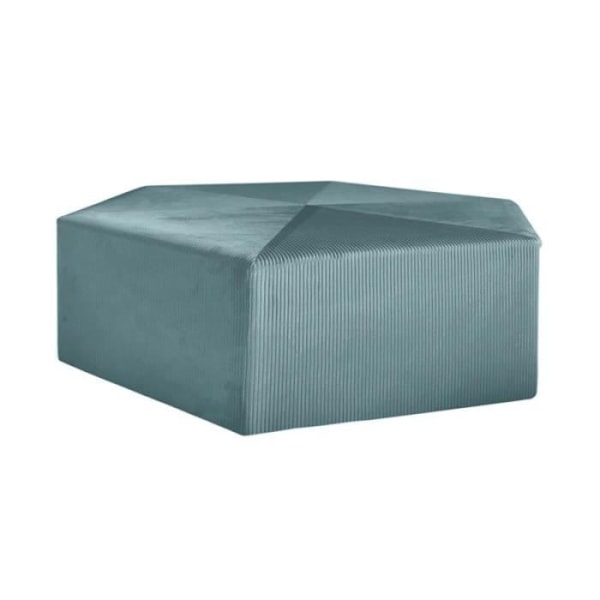 Pouf - PARIS PRIX - Giulia - Sametti - Sininen - Vintage - 1 Paikka Blå Anka