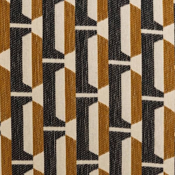 Fauteuil Chiara beige och svart - Atmosphera inredningsdesign - Svart Svart / Ockra