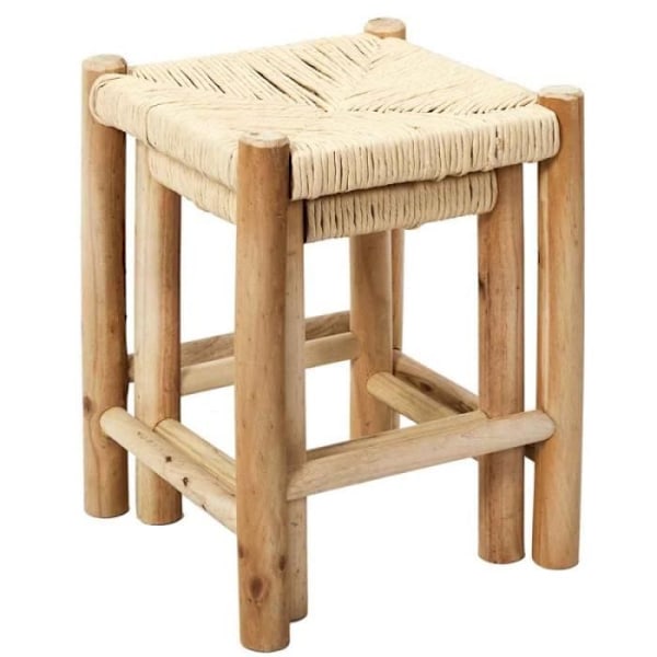 Parti av 2 Gigognes Stool "hamram" 39cm Natural - Paris Prix Beige