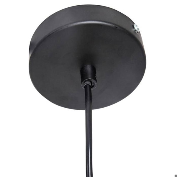 Atmosphera - Upphängd armatur med snurseffekt Ethnik - H. 90 cm - Svart Svart