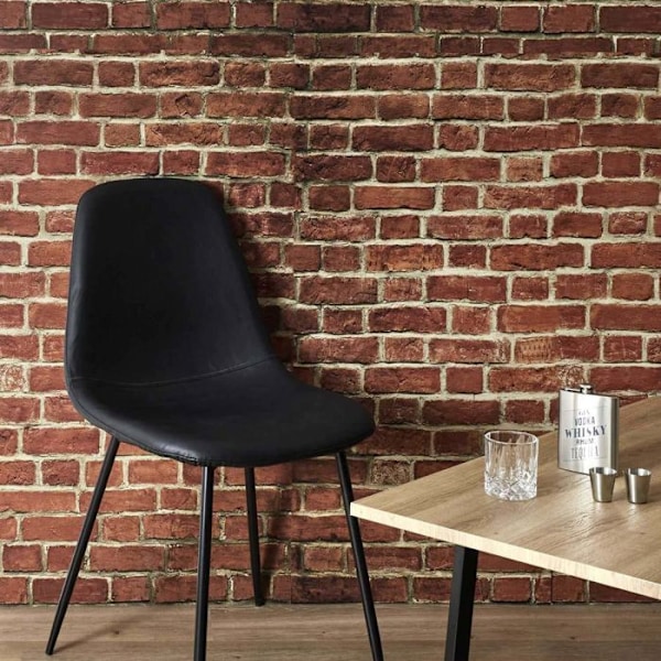 Chaise PU Amber Noir Home Deco Factory