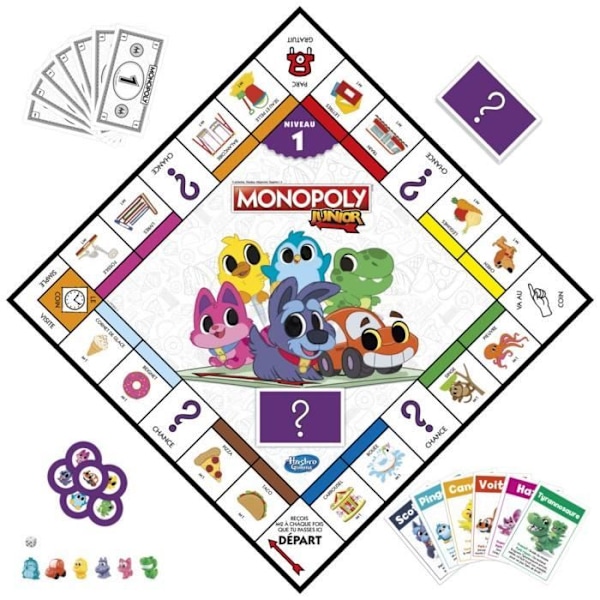 Monopoly Junior 2 in 1 - Lasten lautapeli Flerfärgad