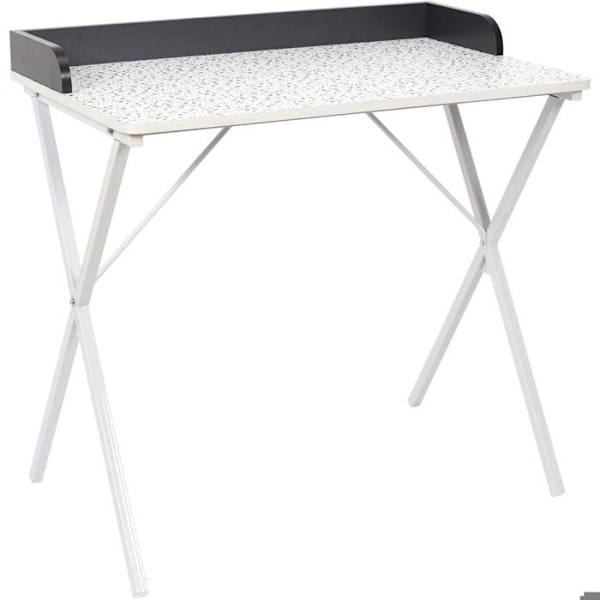 Bureau Design "terrazzo" 84cm Harmaa & Valkoinen - Paris Prix