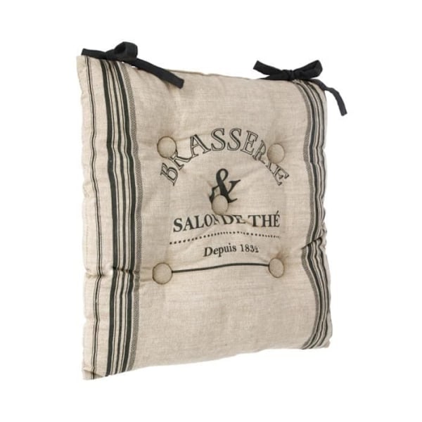 Stolsitsar - ATMOSPHERA - Set med 4 - 38 x 38 cm - Färg LIN och GRÅ - Bistråstil LIN och GRIS