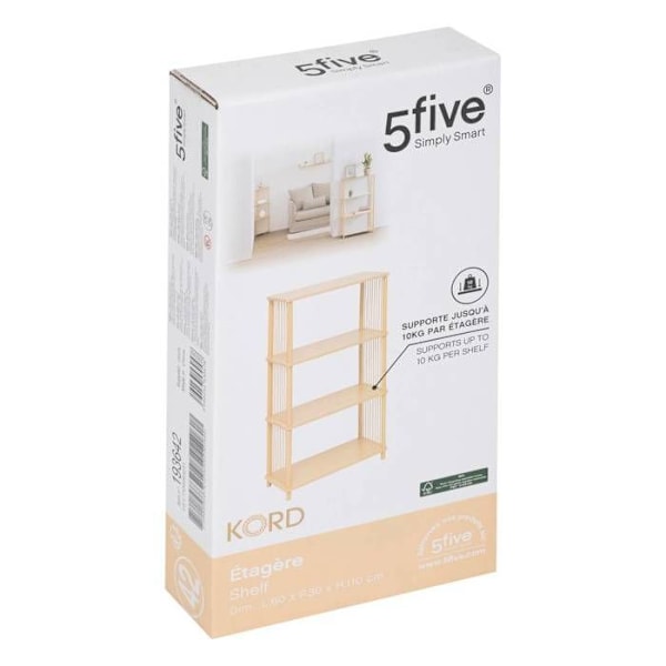 5five - reol 4 niveauer beige Beige