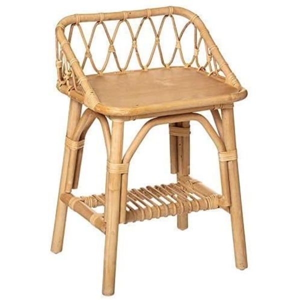 Nattbord - ATMOSPHERA - Rattan og Finér - 1 skuffe - Barn - Beige -