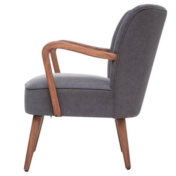 Fauteuil - ATMOSPHERA - Chiara - Stof - Grå - 1 plads - Elegant Chic Grå