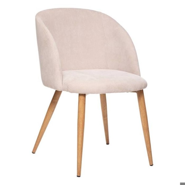 Stol - ATMOSPHERA - Céleste - Imiterad ek - Beige - 1 plats Beige