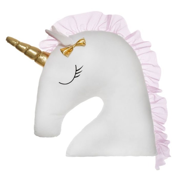 Børnepude "Maxi unicorn" - hvid 55x55 cm - Hvid - Atmosphera indretningsskaber Vit