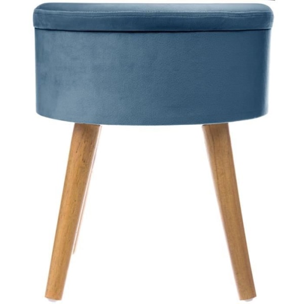 Samettinen säilyty stool - ATMOSPHERA - Tess - K. 44 cm - Sininen Blå