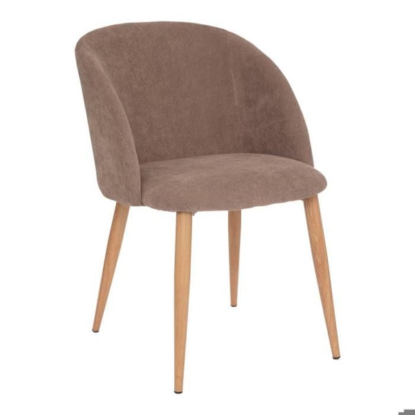 Stol i cordtadjé velour Céleste taupe Atmosphera - Taupe Taupe och natur