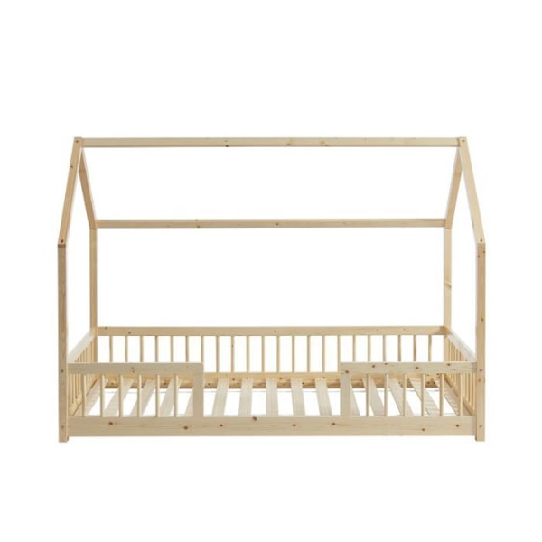 Lekt caban med lekfullt staket Beige 90x190 - Laïba Kids Beige