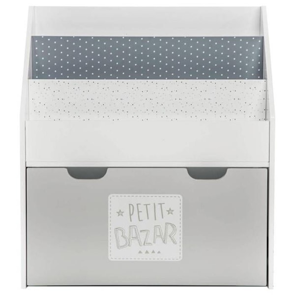 Bokhylla - ATMOSPHERA - Pojke - Barn - Grå - H 70 x L 62,5 x D 30 cm Grå