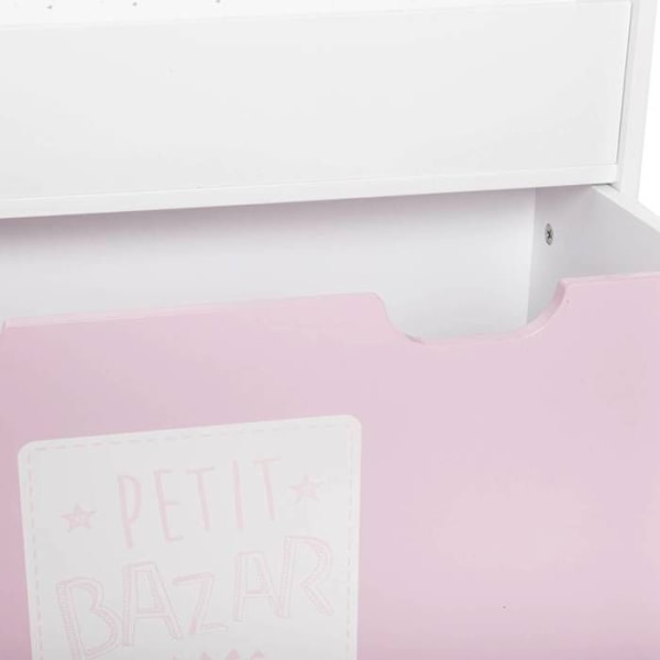 Bokhylla med rosa flicka på hjul Rosa