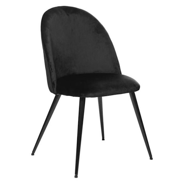 Slano sort velourstol Atmosphera - Sort sort