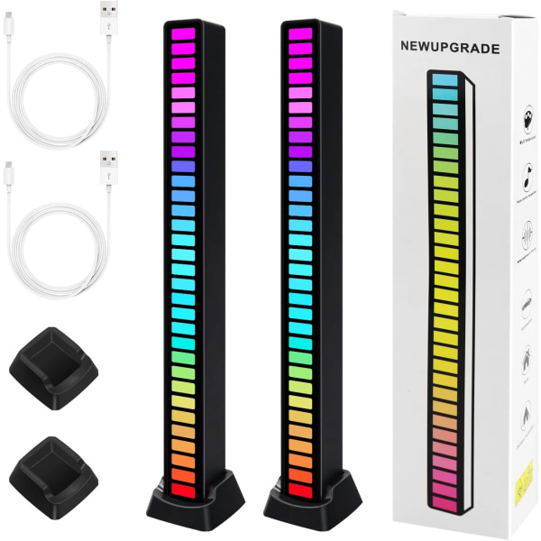 Musik LED Bar 2-Pack Svart