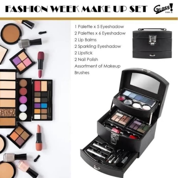 Mallette de Maquillage - Modele de Mode - 32 Stk