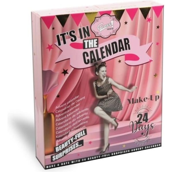 Adventskalender Skönhet - GLOSS - Ros Nostalgia - 24 st - Komplett smink - Perfekt present Rosa
