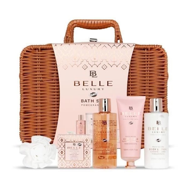 Badrumskit - BELLE - Lyx i Ambra - 5 delar - Duschgel 210ml - Kroppslotion 210ml