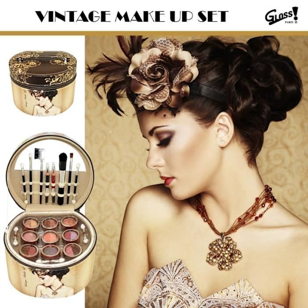 GLOSS - Vintage makeup case - 36 stykker