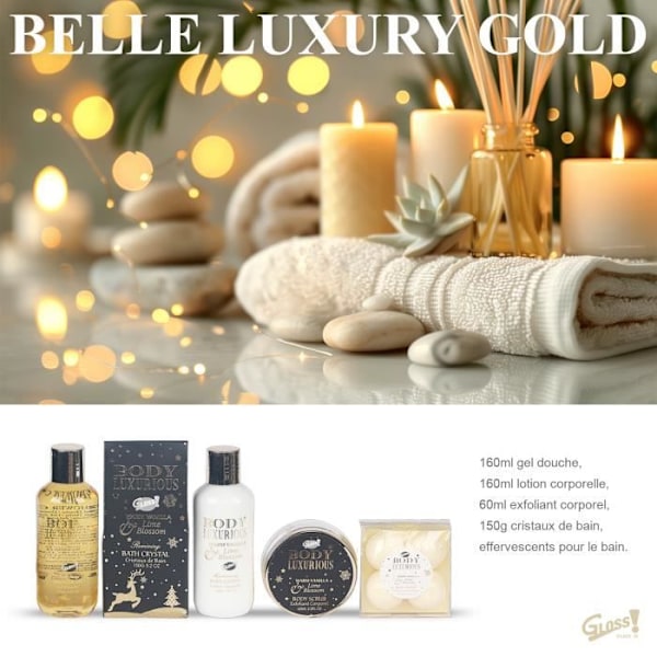 Metallinen Kylpykoriste, Body Luxurious Gold GULD