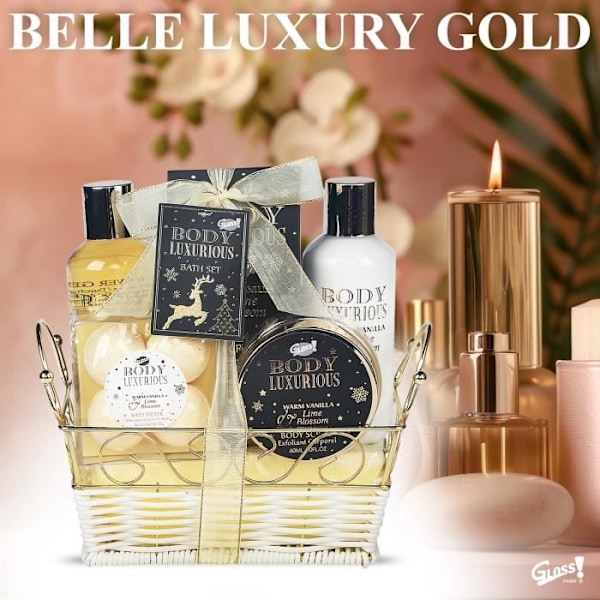 Kylpysetti - Body Luxurious Gold - Suihkusaippua 160ml - Kehokosteusvoide 160ml - Kuorinta 60ml GULD