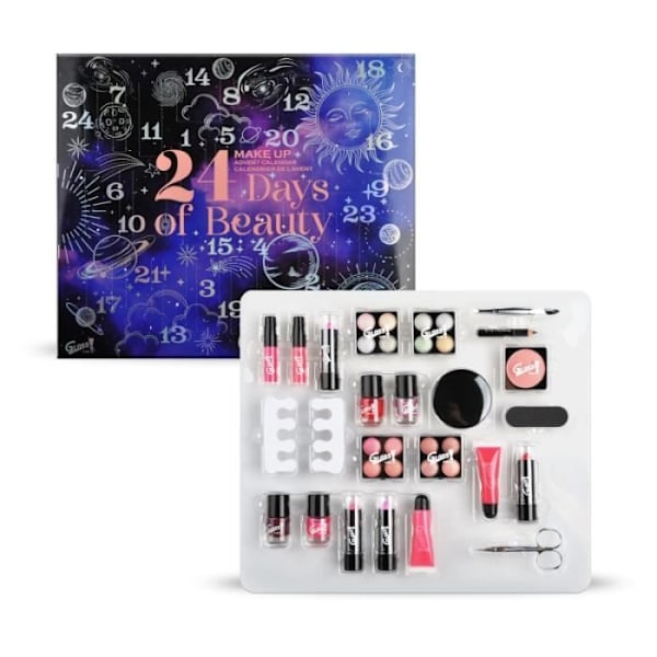 Adventskalender Skönhet - GLOSS - Upptäcktslåda 24 st - Flerfärgad - Komplett smink Flerfärgad