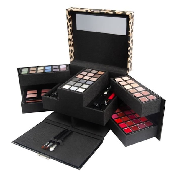 Makeup kasse - GLOSS - Luksuriøs - 87 stk - 42 øjenskygger - 6 blush - 2 læbestifter