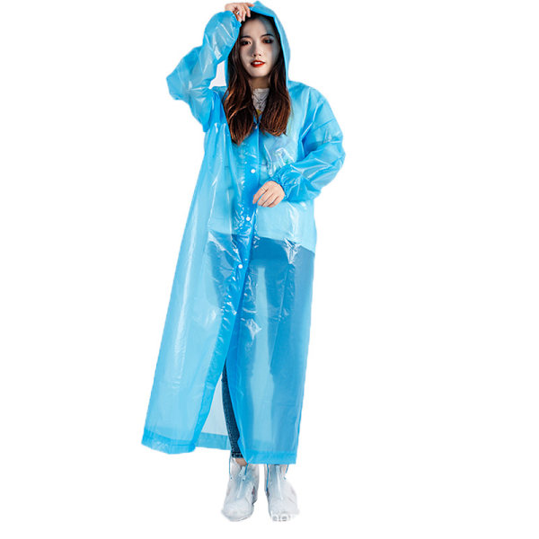 EVA Lättvikts Regnjacka för Vuxna Transparent Förtjockad Regnkappa med Huva Unisex Grå Gray Flat Mouth