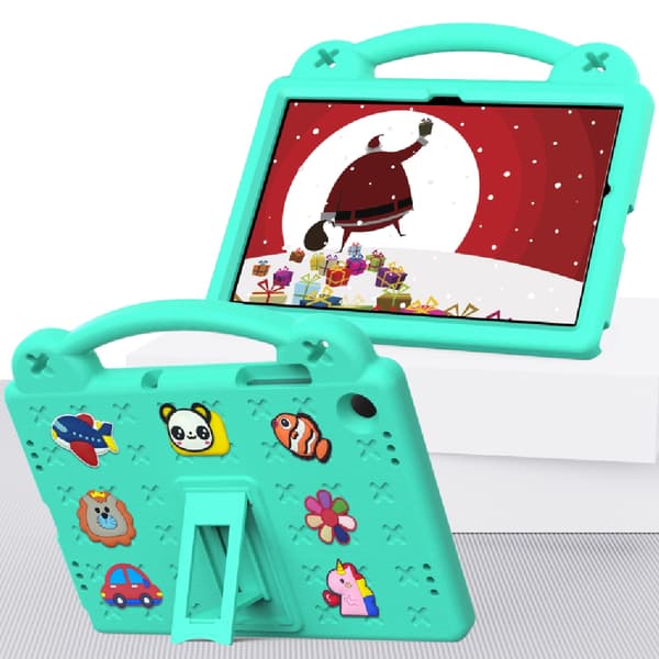 Samsung Galaxy Tab A9+ / A11+ Støtsikkert EVA-deksel med støtte for barn Mintgrön