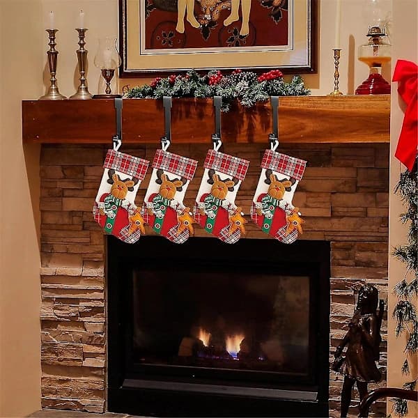 Julstrumphållare Mantel Krok Hängare Eldstadskrokar Hängare Julstrumpkrok Eldstadshängare Grepp B()