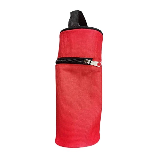 Vattenflaskväska med dragkedja Mjölkflaskväska för promenader, resor och vandring Red 8.5cmx22cm