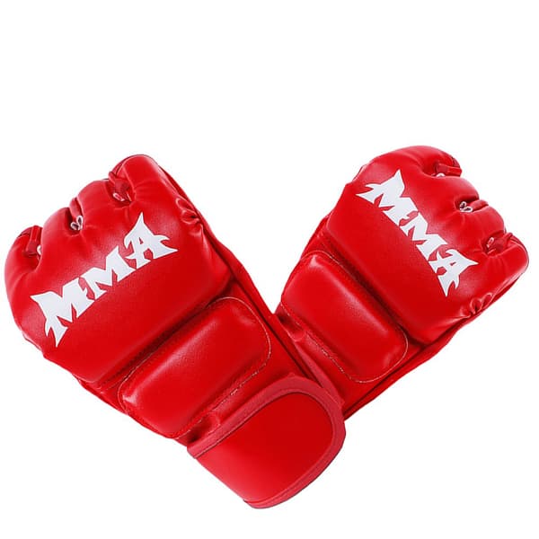 Halvfingerboxhandskar - MMA Sparring & Sandsäcksträning Röd Red 139