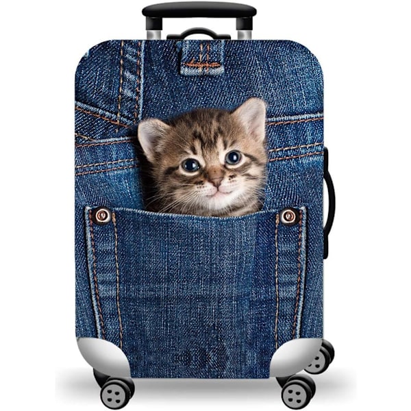 Resväska Skyddspåse Bagage Resväska Omslag Passar 18-32 Tum Resväskor Katt B S Cat B